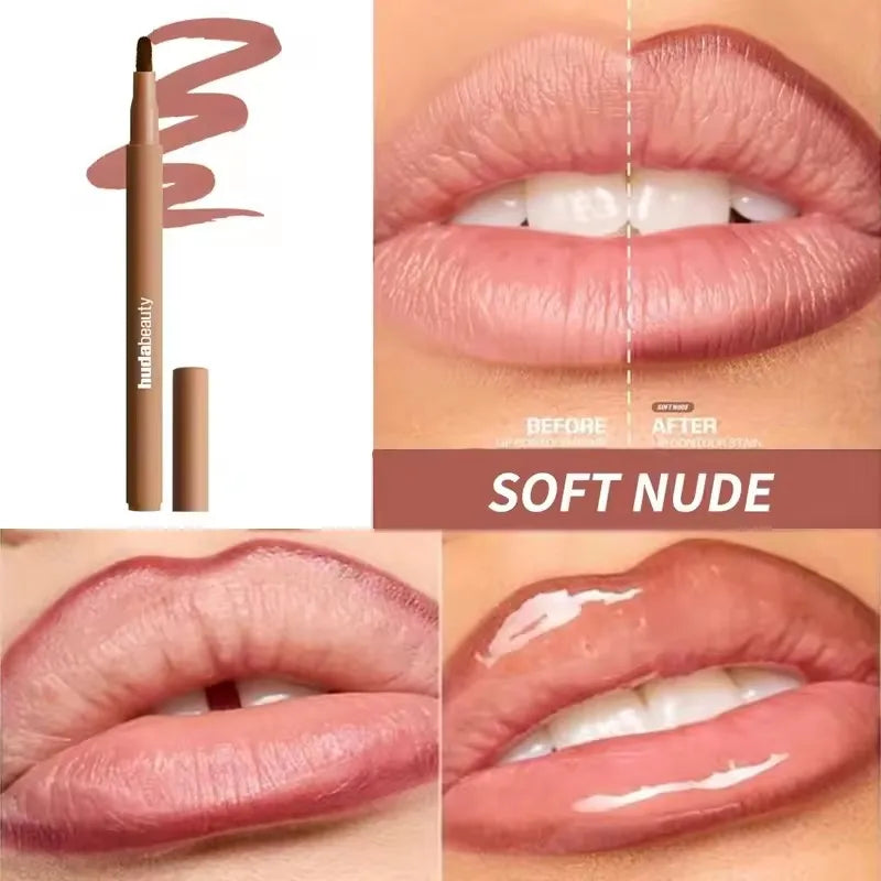 Velvet Brown Lip Liner Pencil Nude Matte Waterproof Non-stick Cup Cherry Red Lip Liner Lip Contour Pen Lipstick Makeup For Woman