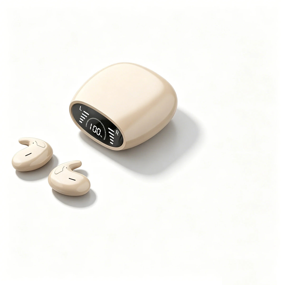 Fit Invisible Mini Earphones Ultra Light Ergonomic Design Comfortable for Side Sleeping HD Mic for Clear Calls Lightweight