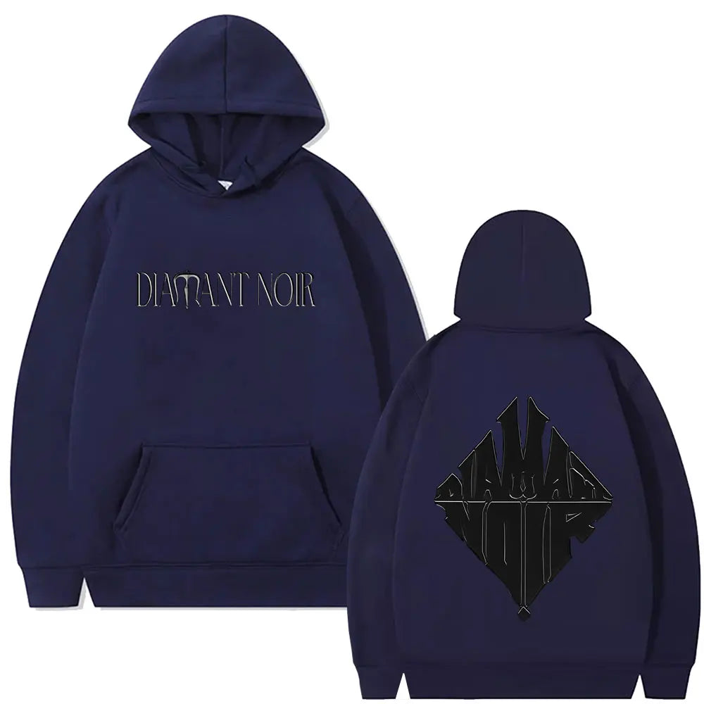 Rapper WeRenoi Diamant Noir Graphic Hoodie Men Women Hip Hop Fashion Pop Music Streetwear Male Casual Vintage Oversized Hoodies