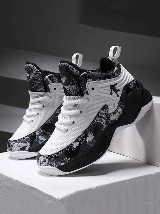 2025 New Boys Brand Basketball Shoes for Kids Sneakers Thick Sole Non-slip Children Sports Shoes Child Boy Basket Trainer Shoes