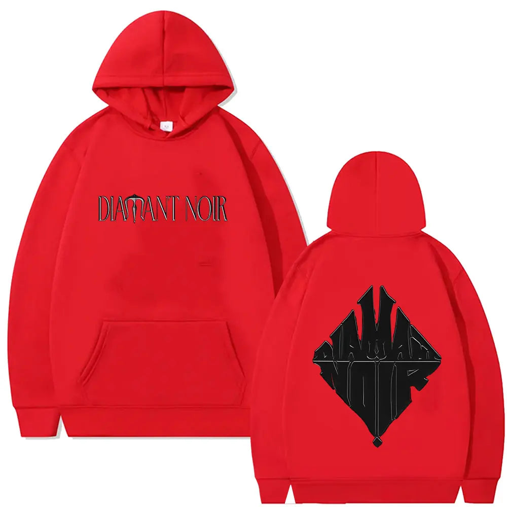 Rapper WeRenoi Diamant Noir Graphic Hoodie Men Women Hip Hop Fashion Pop Music Streetwear Male Casual Vintage Oversized Hoodies